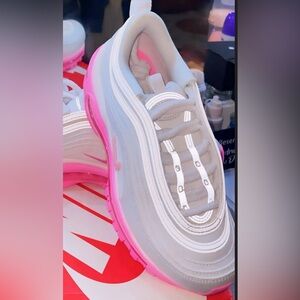 Nike Air Max 97 SE  White/Canvas Chenille Swoosh Barbie pink foam